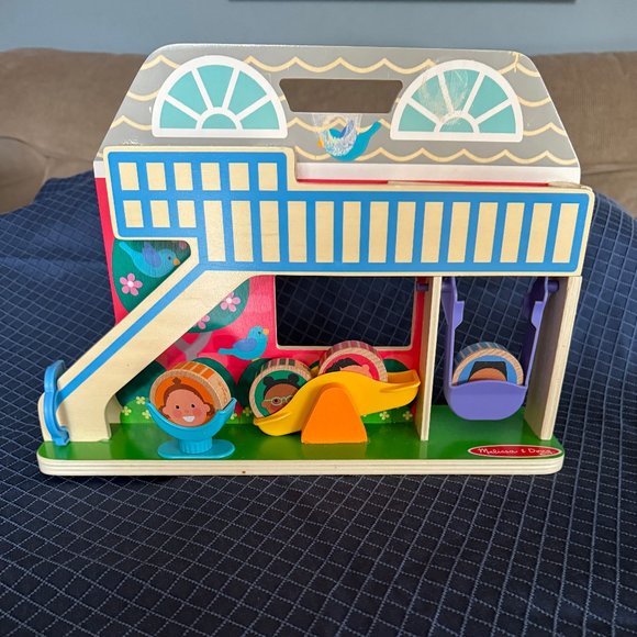 MELISSA & DOUG Tots Schoolyard Tumble, ages 12 mo - 2 yrs - wooden - Picture 1 of 4